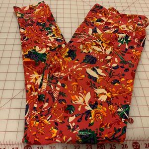 NEW TC LULAROE PINK CORAL FLORAL LEGGINGS